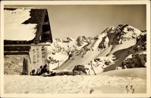 Ak Oberstdorf im Oberallgäu, Fiderepass-Hütte, Oberstdorfer Berge