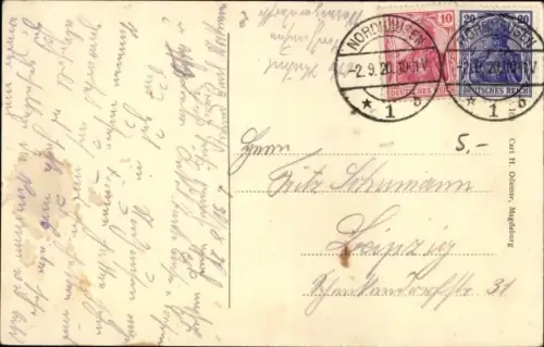 Ak Nordhausen am Harz, Kaiser Friedrich Denkmal