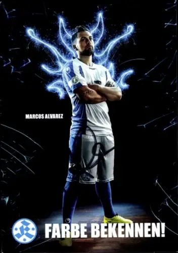 Autogrammkarte Fußballer Marcos Alvarez, Stuttgarter Kickers, Autogramm