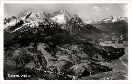 Ak Zugspitze, Zugspitze 2964 m, Berglandschaft, schneebedeckte Gipfel, Täler