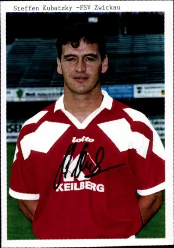 Autogrammkarte Fußballer Steffen Kubatzky, FSV Zwickau, Autogramm