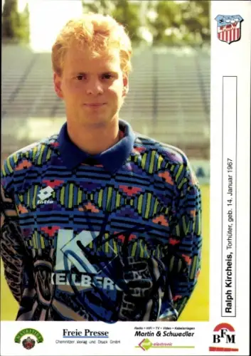Autogrammkarte Fußballer Ralph Kircheis, FSV Zwickau, Autogramm