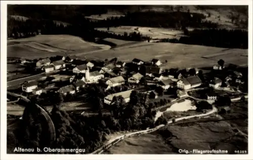Ak Altenau Saulgrub in Oberbayern, Fliegeraufnahme