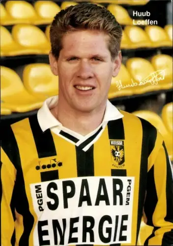 Autogrammkarte Fußballer Huub Loeffen Arnheim, Autogramm