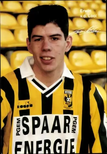 Autogrammkarte Fußballer Erwin v.d. Looi, Arnheim, Autogramm