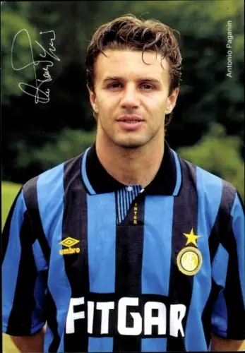 Autogrammkarte Fußballer Antonio Paganin, Autogramm