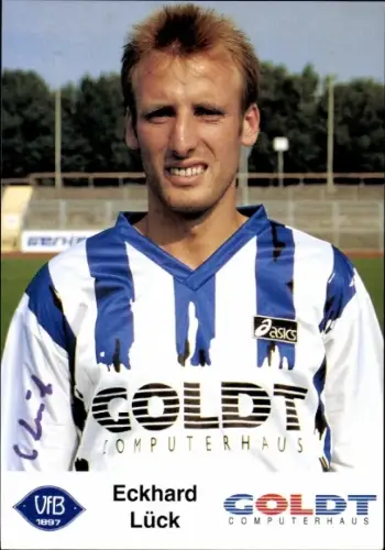 Autogrammkarte Fußballer Eckhard Lück, VfB Oldenburg, Autogramm