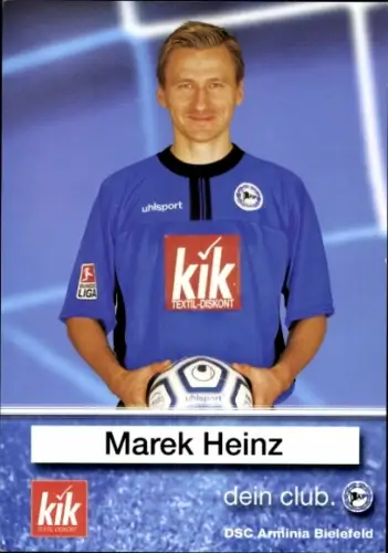 Autogrammkarte Fußballer Marek Heinz, Arminia Bielefeld