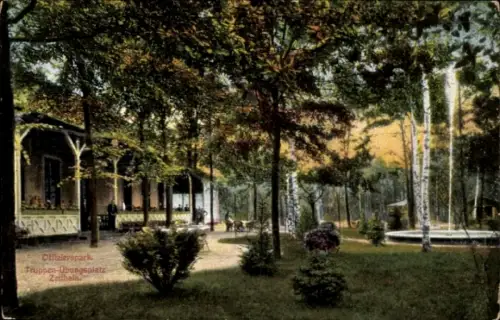 Ak Zeithain in Sachsen, Truppenübungsplatz, Offizierspark