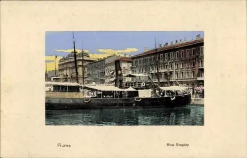 Ak Rijeka Fiume Kroatien, Riva Szapary