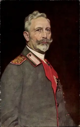 Künstler Ak Schwarz, Alfred, Kaiser Wilhelm II., Eisernes Kreuz, Uniform, Portrait