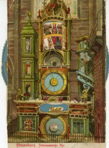 Mechanische Ak Straßburg Elsass Bas Rhin, Astronomische Münsteruhr