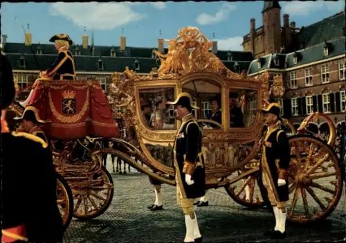 Ak Adel Niederlande, de gouden koets, Goldene Kutsche
