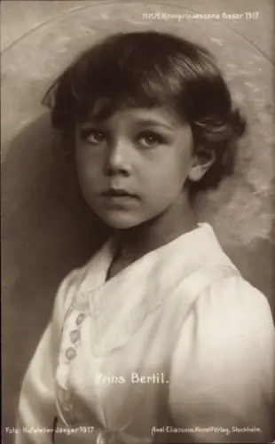 Ak Prinz Bertil von Schweden, Portrait