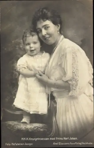 Ak Kronprinsessan Margareta, Prins Karl Johan, Portrait