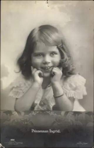 Ak Prinzessin Ingrid von Schweden, Portrait