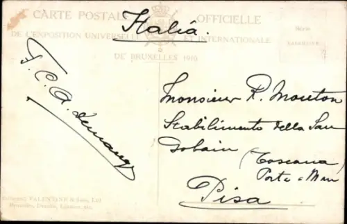 CPA Exposition de Bruxelles 1910, Cascade