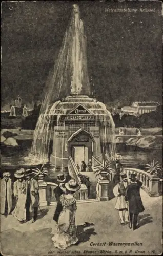 Ak Weltausstellung, Brüssel 1910, Ceresit-Wasserpavillon