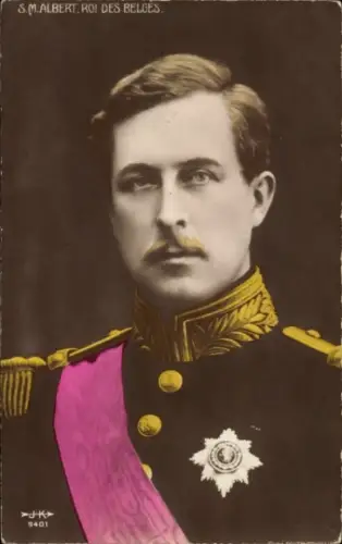 Ak König Albert I. von Belgien, Portrait