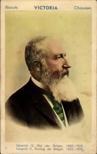 Ak König Leopold II von Belgien, Porträt
