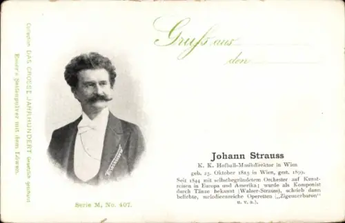 Ak Komponist Johann Strauss