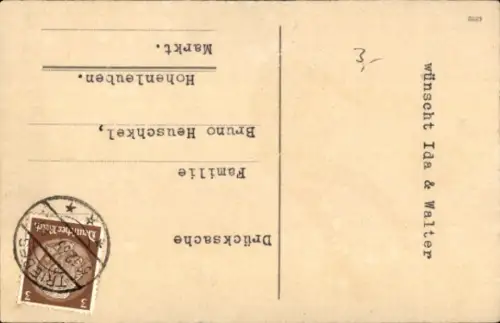 Litho Glückwunsch Neujahr, Mann, Schwein, Kleeblatt