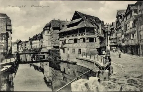 Ak Strasbourg Straßburg Elsass Bas Rhin, Pfanzbadgasse