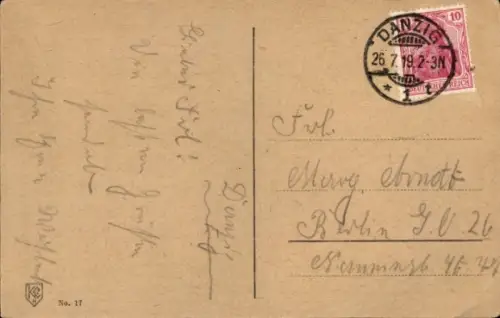 Ak Gdańsk Danzig, Artushof, Neptunsbrunnen 