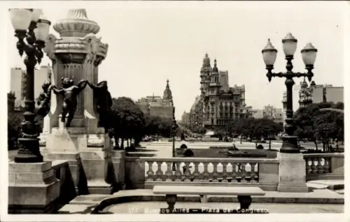Ak Buenos Aires Argentinien, Plaza del Congreso,  Stadtansicht, keine Persönlichkeiten, keine Hak