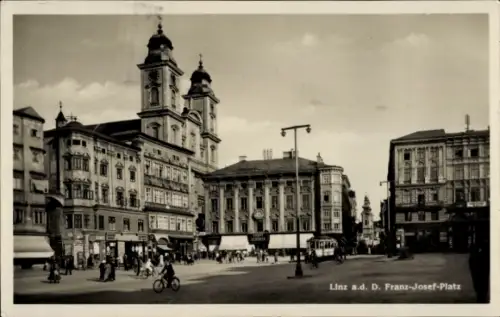 Ak Linz an der Donau Oberösterreich, Franz-Josef-Platz