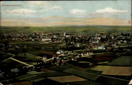 Ak Seifhennersdorf in der Oberlausitz Sachsen, Landschaftsansicht, zahlreiche Gebäude, Felder,...