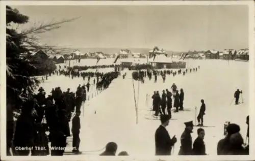 Ak Oberhof im Thüringer Wald, Winteransicht, Skiwettkampf