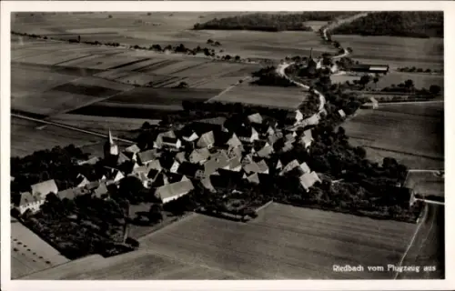 Ak Riedbach Bartenstein Schrozberg in Württemberg, Fliegeraufnahme