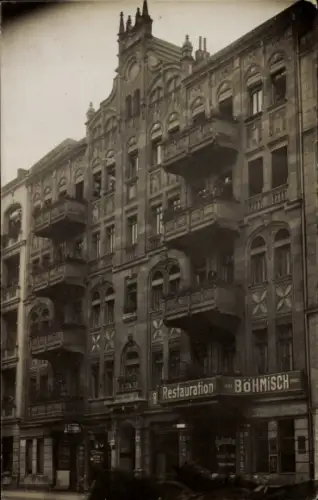 Foto Ak Berlin Prenzlauer Berg, Carmen Sylva Straße 4, Restauration Böhmisch