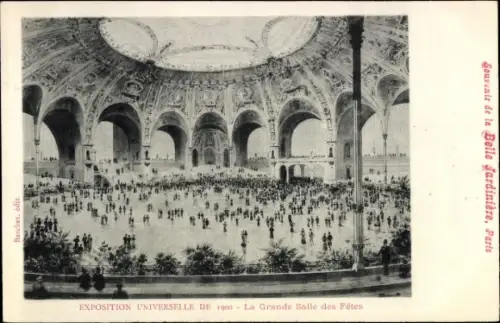 Ak Paris, Weltausstellung 1900, Grande Salle des Fetes
