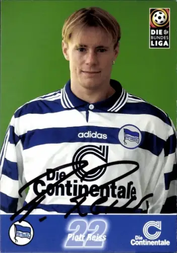 Autogrammkarte Fußballer Piotr Reiss, Hertha BSC, Autogramm