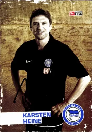 Autogrammkarte U23 Trainer Karsten Heine, Hertha BSC, Autogramm