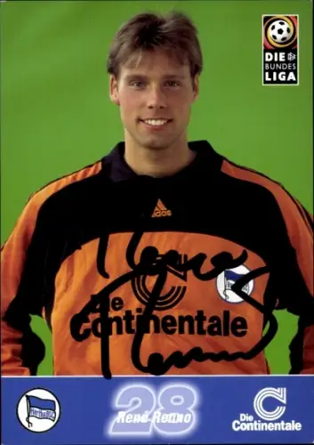 Autogrammkarte Fußballer René Renno, Hertha BSC, Autogramm