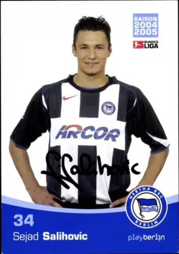 Autogrammkarte Fußballer Sejad Salihovic, Hertha BSC, Autogramm