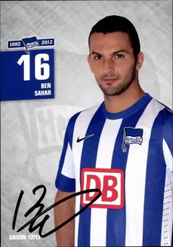 Autogrammkarte Fußballer Ben Sahar, Hertha BSC, Autogramm