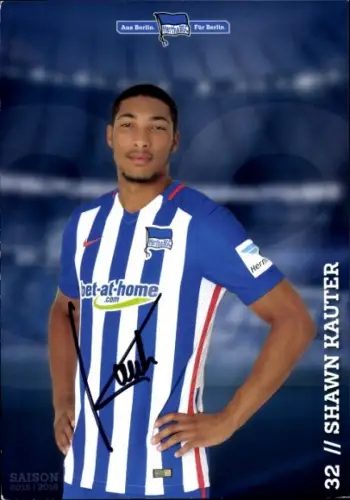 Autogrammkarte Fußballer Shwan Kauter, Hertha BSC, Autogramm