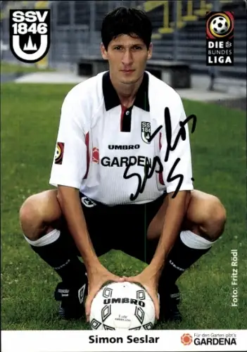 Autogrammkarte Fußballer Simon Seslar, 1. FC Heidenheim 1846, Autogramm