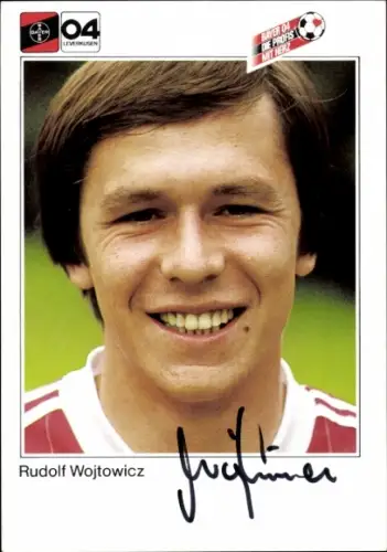 Autogrammkarte Fußballer Rudolf Wojtowicz, Bayer 04 Leverkusen, Autogramm
