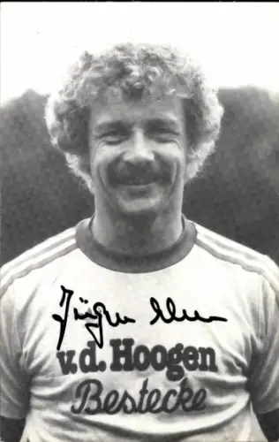Autogrammkarte Fußballer Jürgen Elm, SG Union Solingen, Autogramm