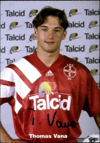 Autogrammkarte Fußballer Thomas Vana, Bayer 04 Leverkusen, Autogramm