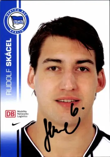 Autogrammkarte Fußballer Rudolf Skácel, Hertha BSC, Autogramm