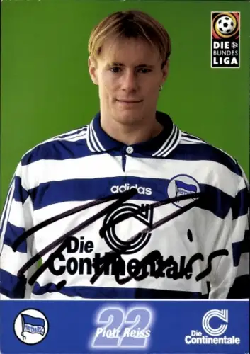 Autogrammkarte Fußballer Piotr Reiss, Hertha BSC, Autogramm