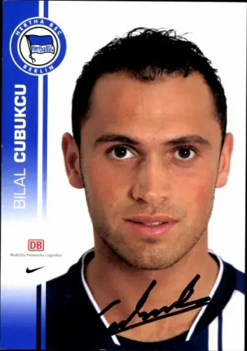 Autogrammkarte Fußballer Bilal Cubukcu, Hertha BSC, Autogramm