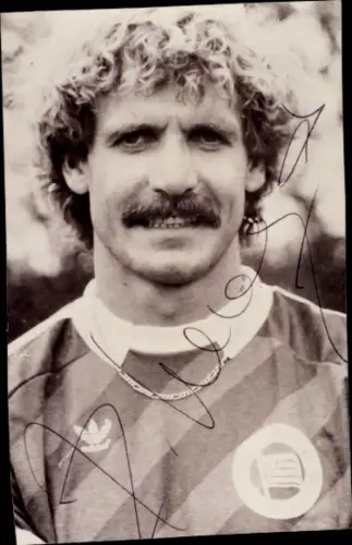 Autogrammkarte Reinhard Mager, Blau Weiß 90 Berlin, Portrait, Autogramm