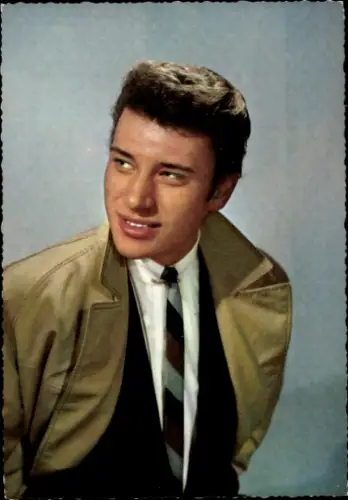 Ak Sänger Johnny Hallyday, Portrait, Autogramm